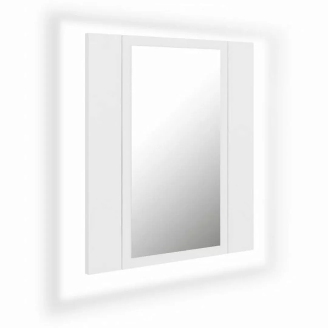 vidaXL Badezimmerspiegelschrank LED-Bad-Spiegelschrank Weiß 40x12x45 cm Acr günstig online kaufen