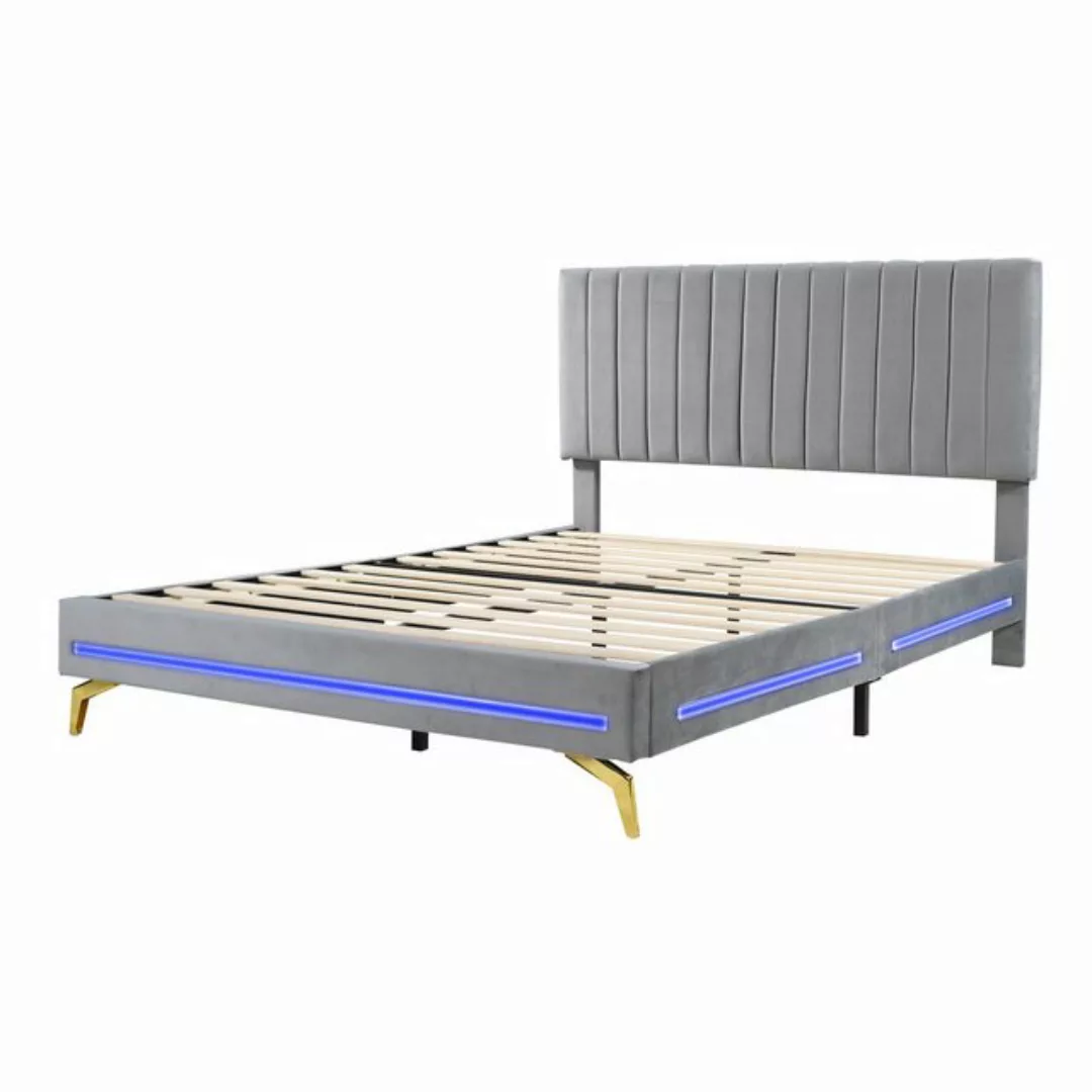 IDEASY Polsterbett Doppelbett, Familienbett, 140 x 200 cm, mit LED-Licht, ( günstig online kaufen