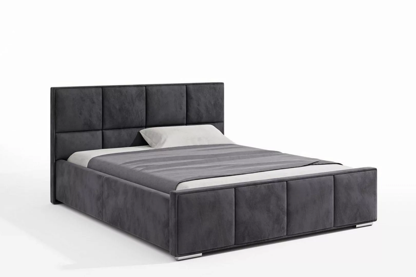 Beautysofa Polsterbett Quatro (140 / 160 / 180 cm), Metallgestell, Bett mit günstig online kaufen