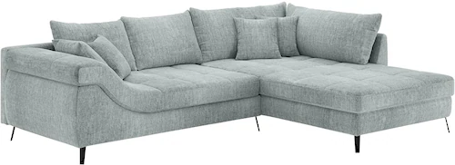 INOSIGN Ecksofa »Portofino«, 4 Bezugsqualitäten, 13,5 cm hohe Metall-Profil günstig online kaufen