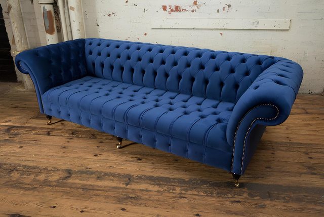 Xlmoebel Sofa Textil-Polster-Sofa Chesterfield Luxusdesign Klassik 4-Sitzer günstig online kaufen