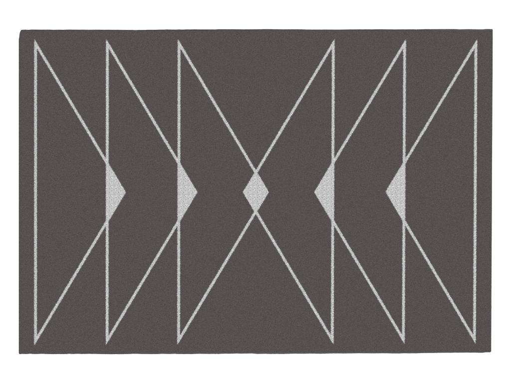 Teppich mit geometrischem Muster - Mit Lurex-Finish - 160 x 230 cm - Graubr günstig online kaufen