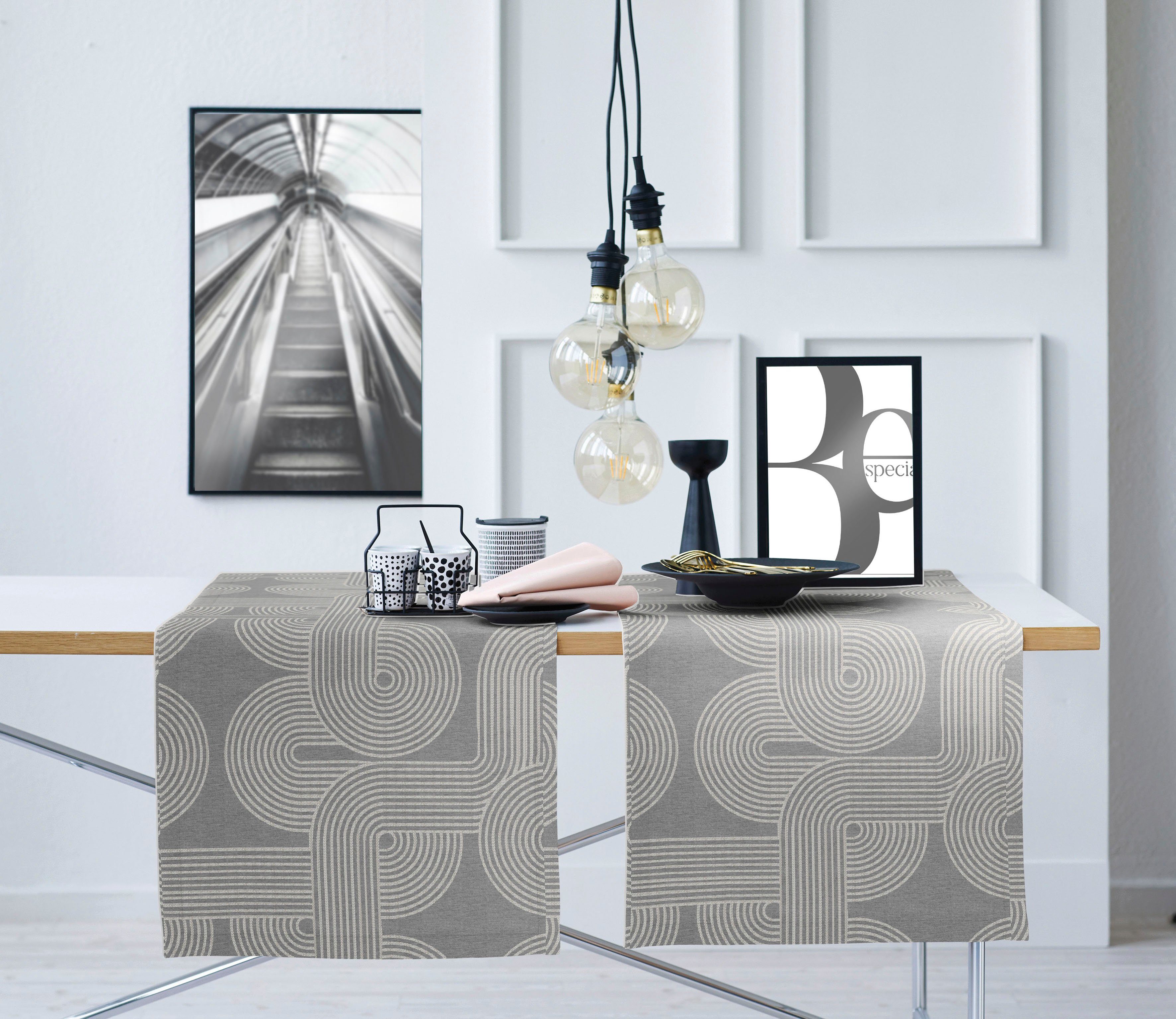 APELT Tischläufer »Nova, LOFT STYLE, Jacquard«, (1 St.) günstig online kaufen