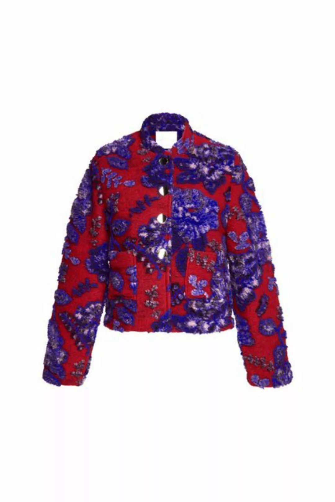 Rich & Royal Sweatjacke Bouclé jacket, ruby red günstig online kaufen