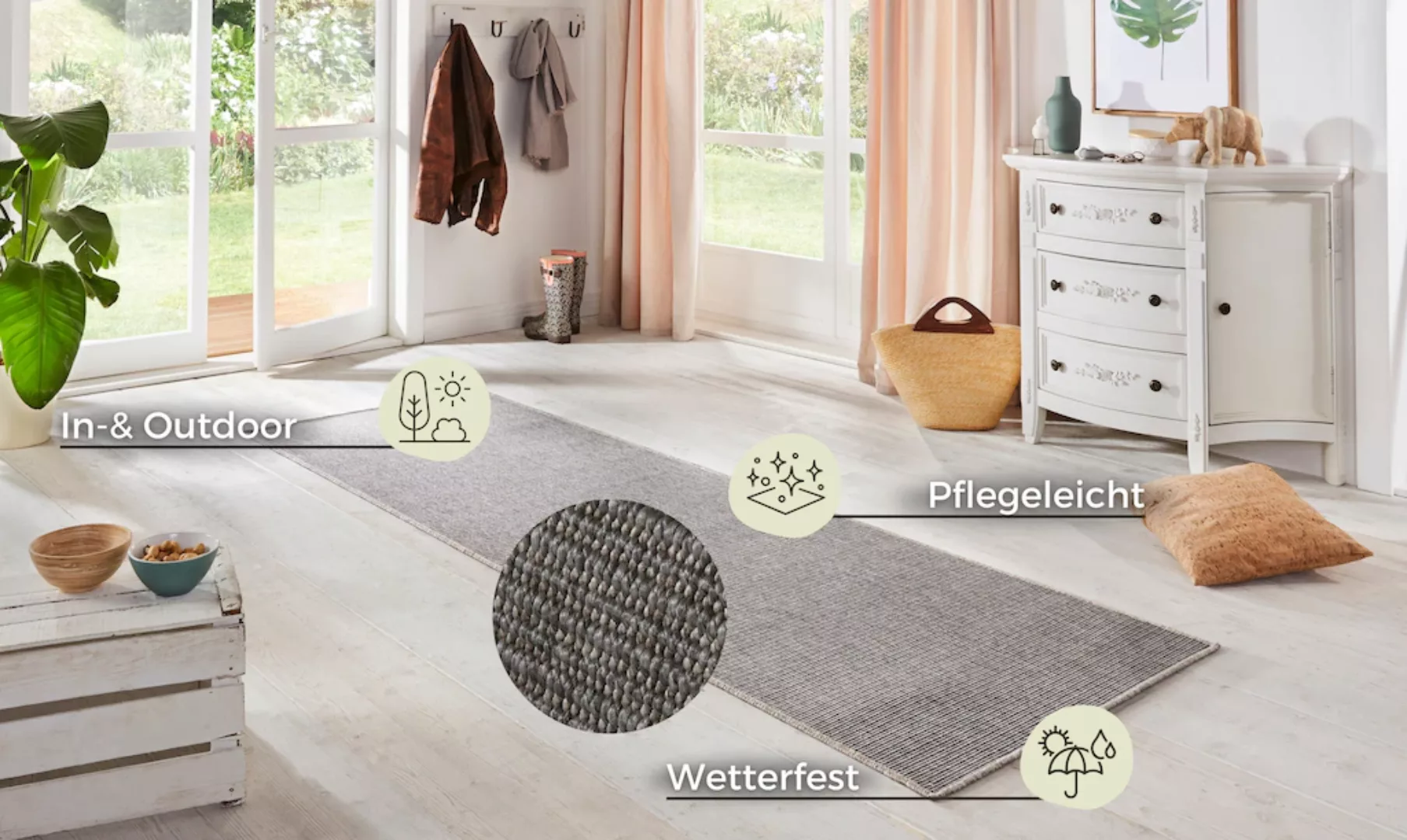 HANSE Home Läufer »Nature, In- und Outdoor«, rechteckig, 5 mm Höhe, Teppich günstig online kaufen