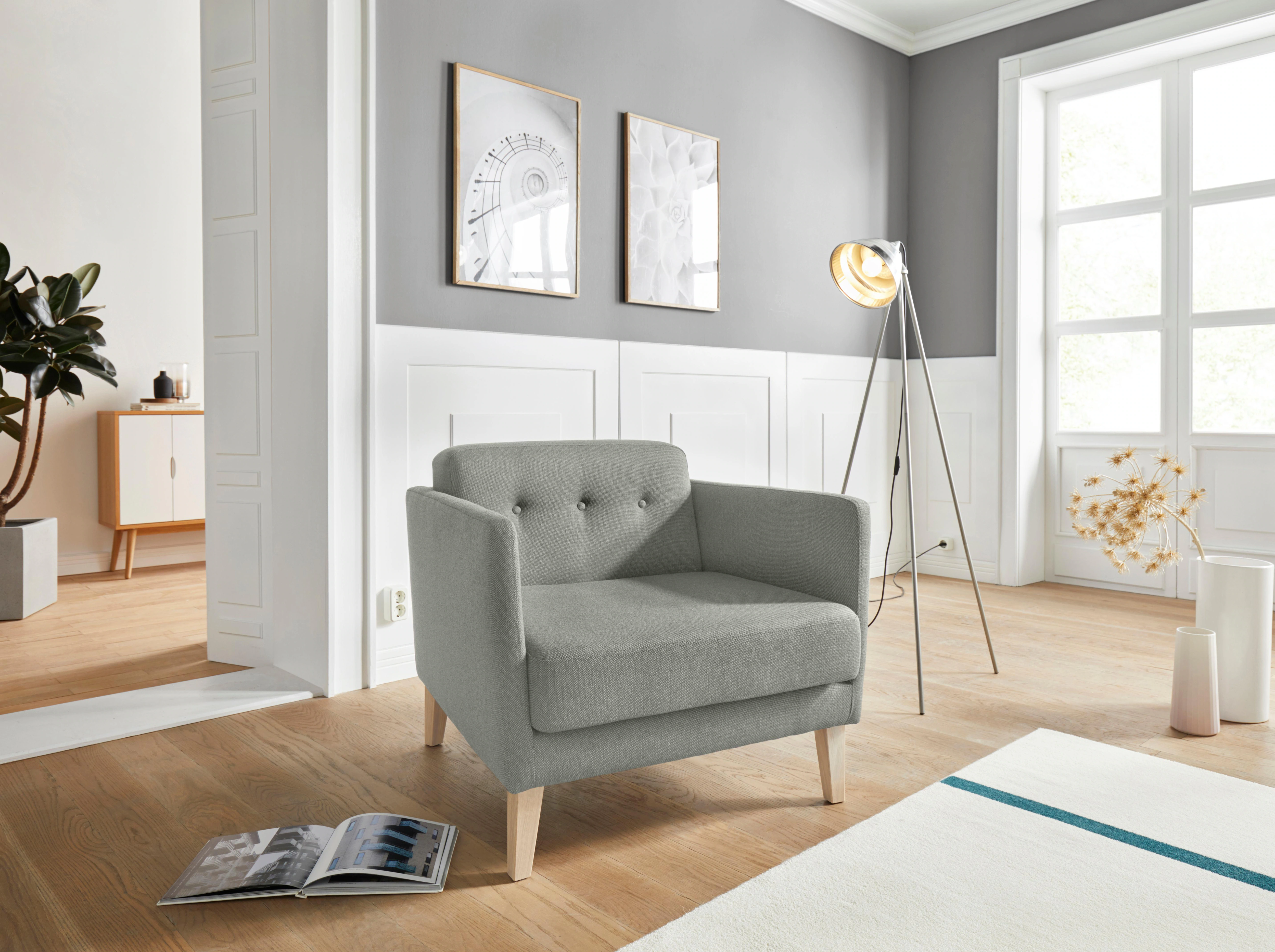 andas Sessel "Raadal", in skandinavischer Optik, mit Knopfheftung, Design b günstig online kaufen