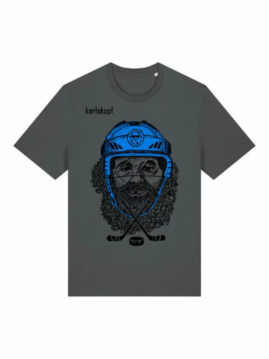 karlskopf Print-Shirt Rundhalsshirt Basic EISHOCKEYSPIELER günstig online kaufen