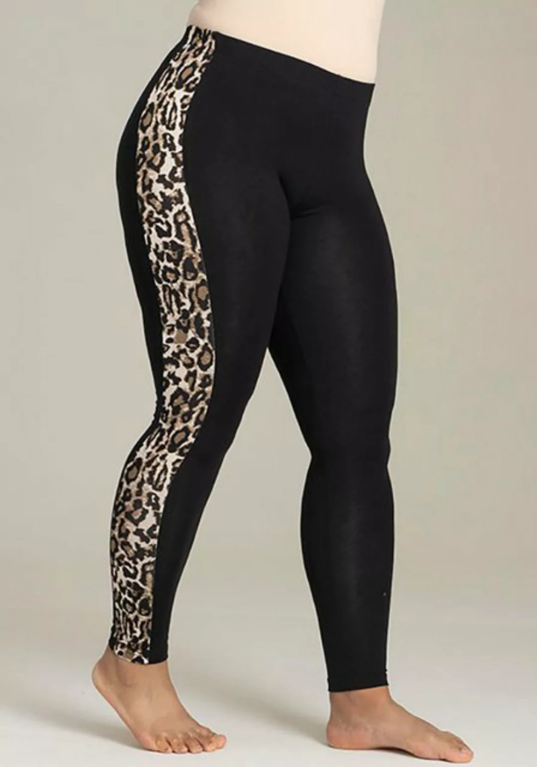 SANDGAARD Leggings mit stylischem Leo-Muster an der Seite günstig online kaufen