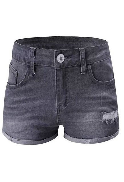 CHENIN Jeansshorts Elastische, schmal geschnittene, zerrissene denim-shorts günstig online kaufen