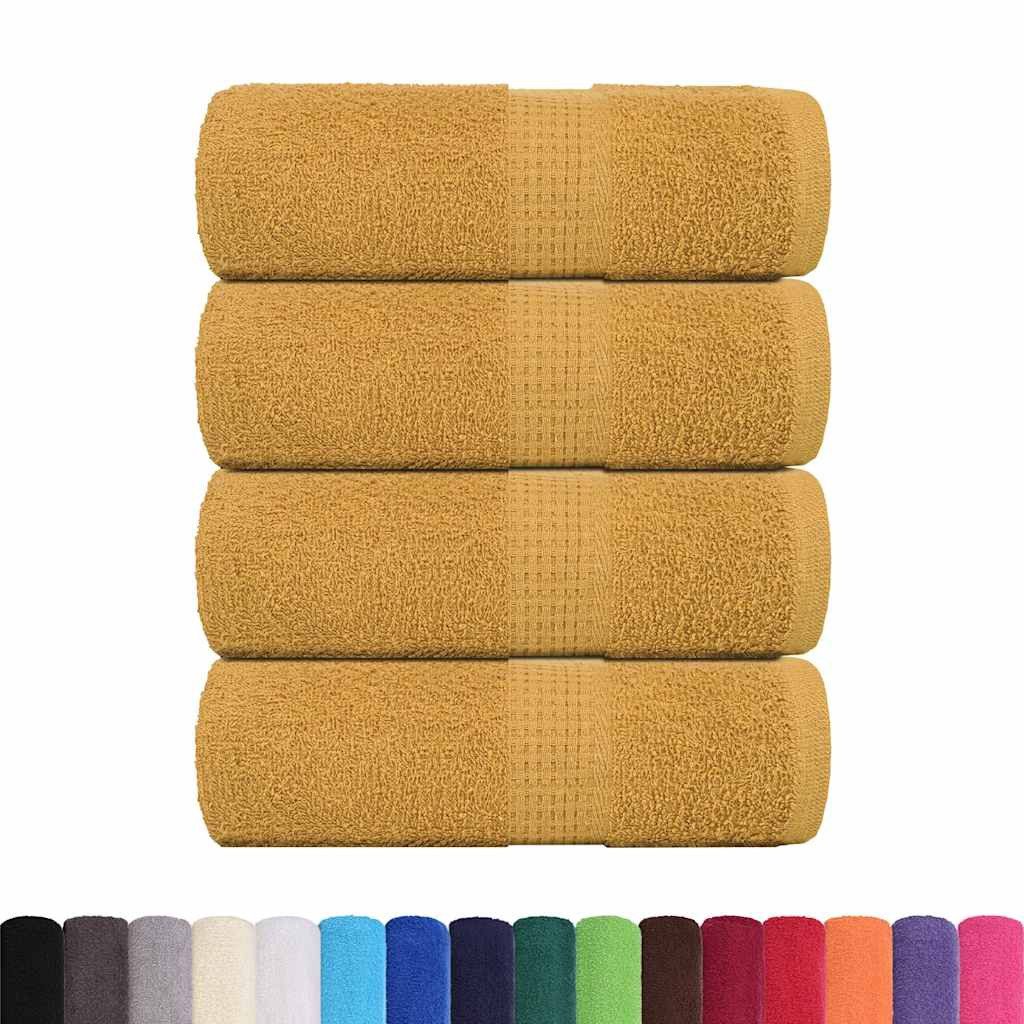 vidaXL Handtuch Waschhandtücher 4-tlg. FROGN Gold günstig online kaufen