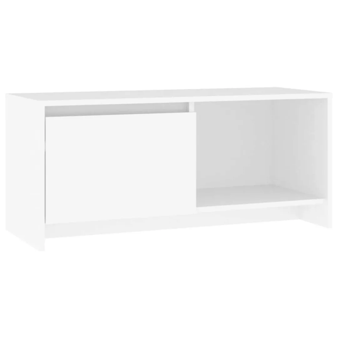 Tv-schrank Weiß 90x35x40 Cm Spanplatte günstig online kaufen