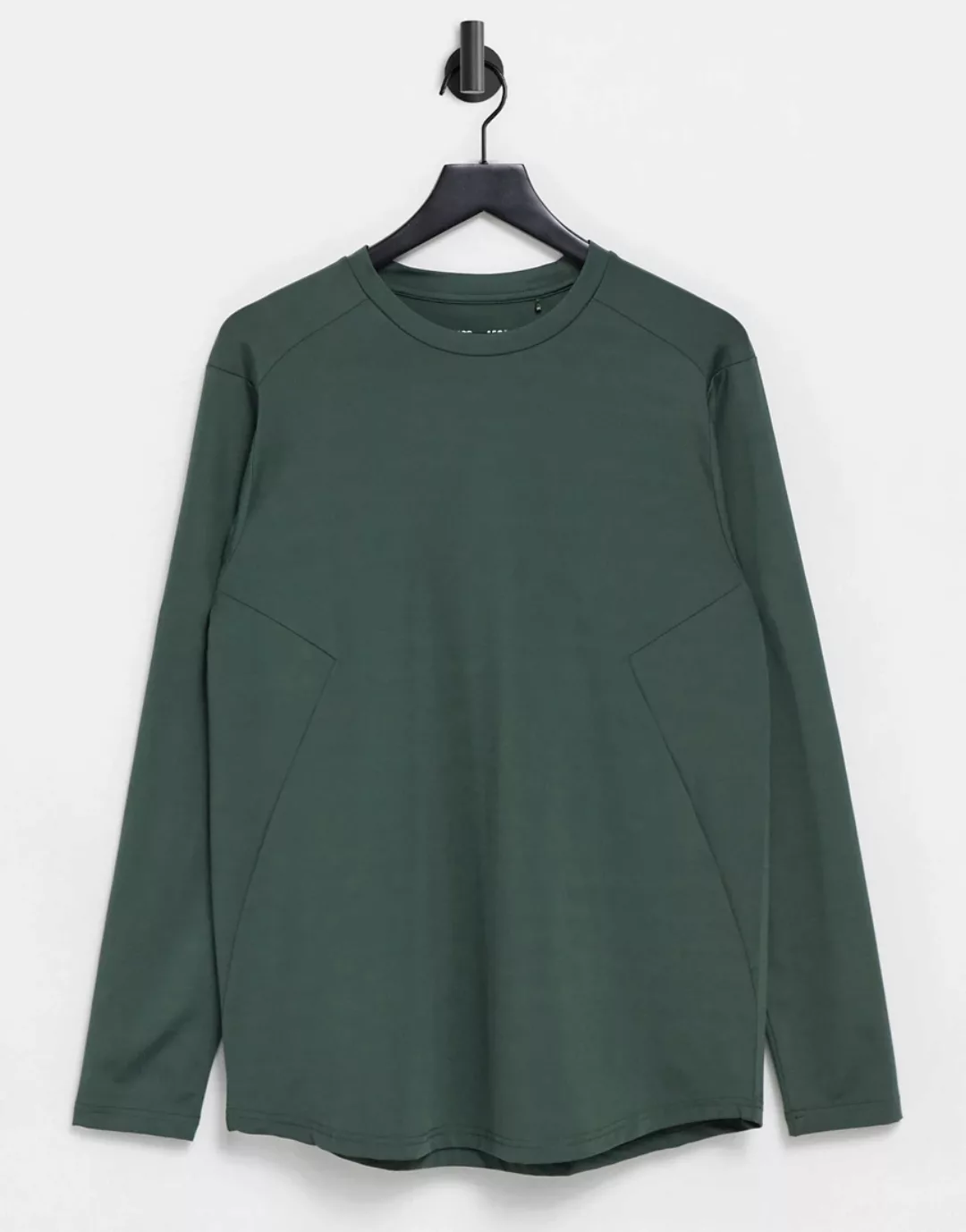 ASOS 4505 – Langärmliges Longline-T-Shirt-Grün günstig online kaufen