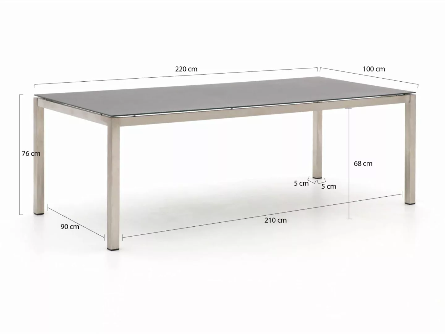 Bernstein Freiburg Gartentisch 220x100x76 cm günstig online kaufen