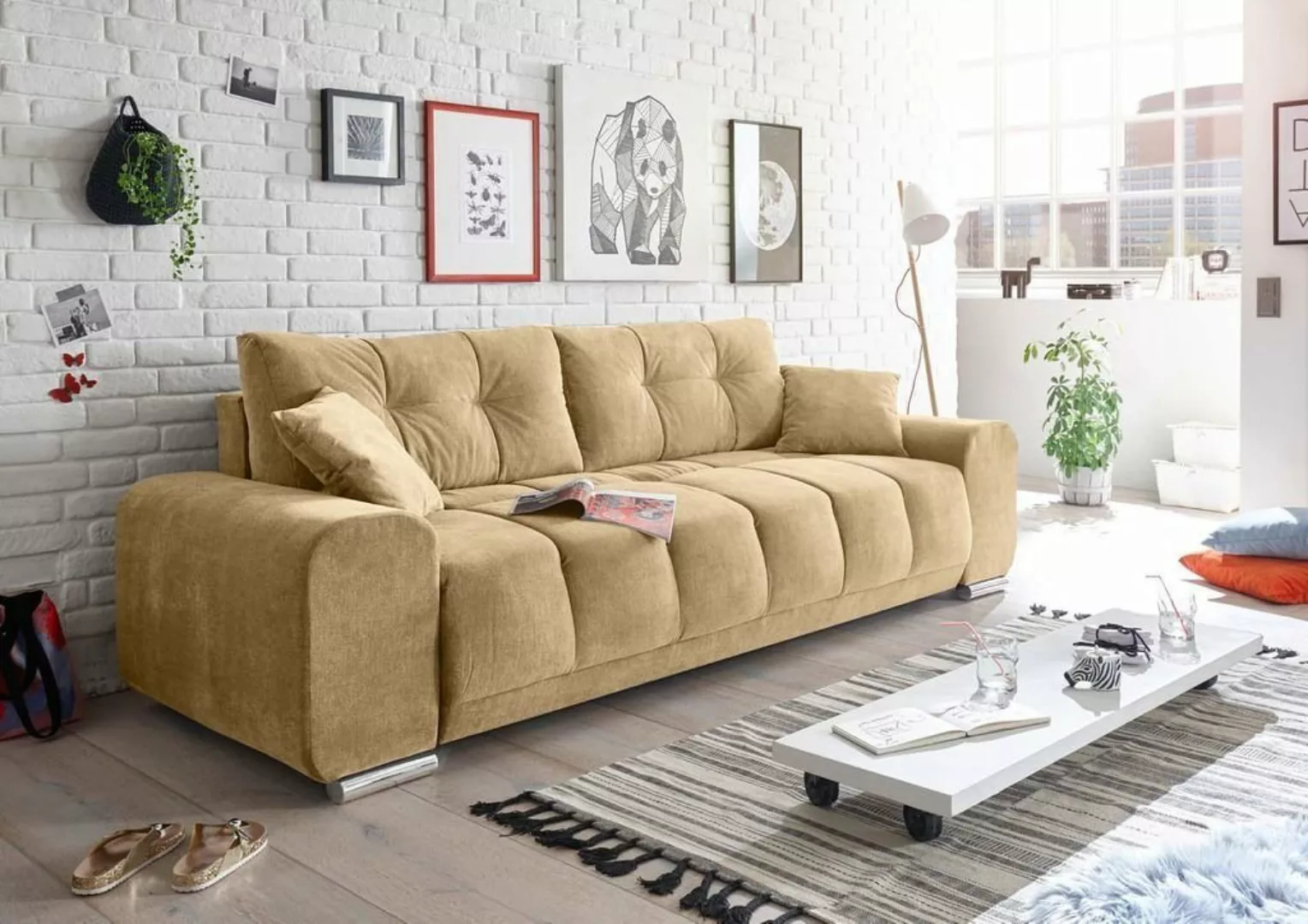 ED EXCITING DESIGN Schlafsofa, Paco Schlafsofa 260x90 cm Sofa Couch Schlafc günstig online kaufen