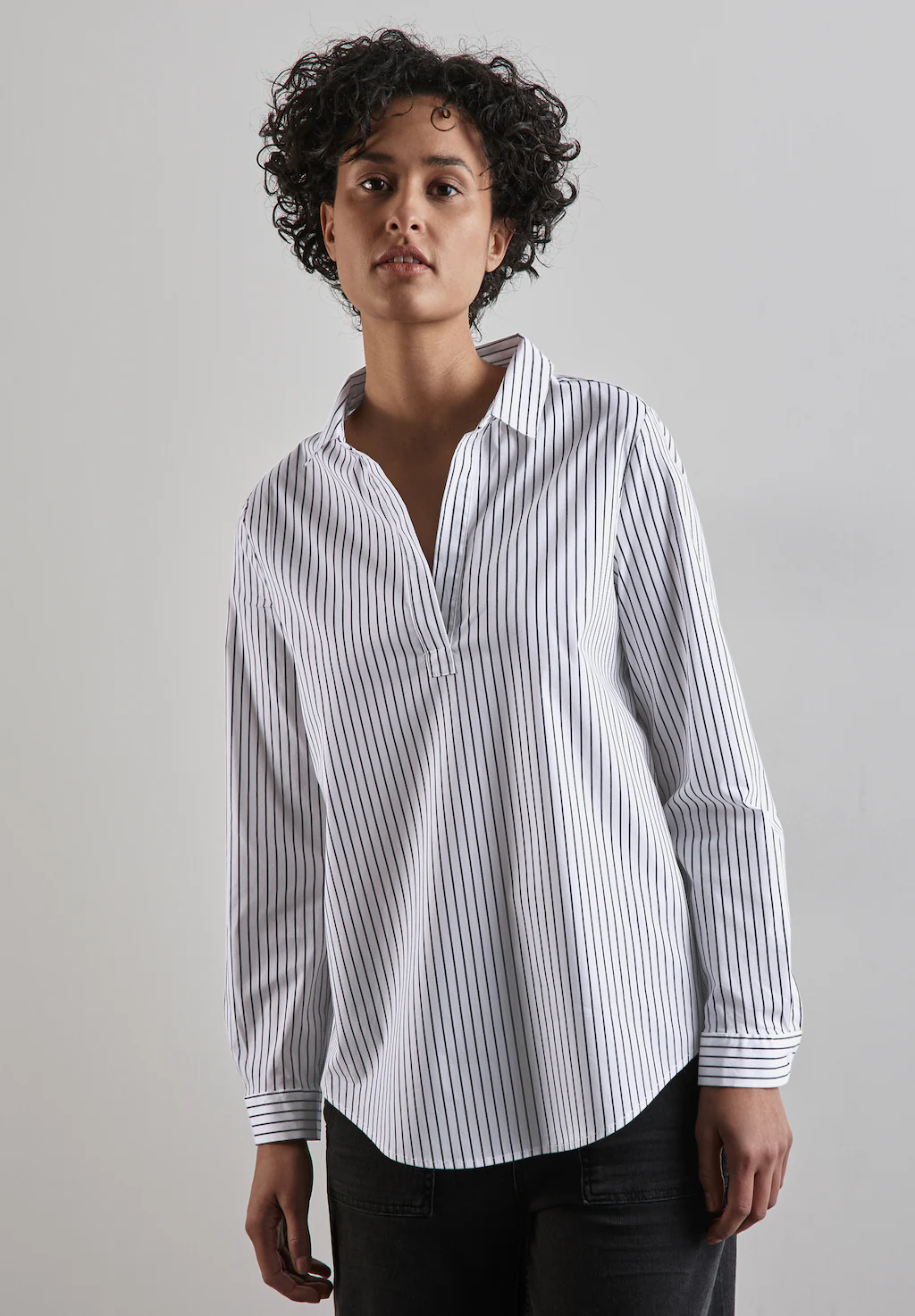 STREET ONE Longbluse, aus Baumwolle mit Stretchanteil günstig online kaufen