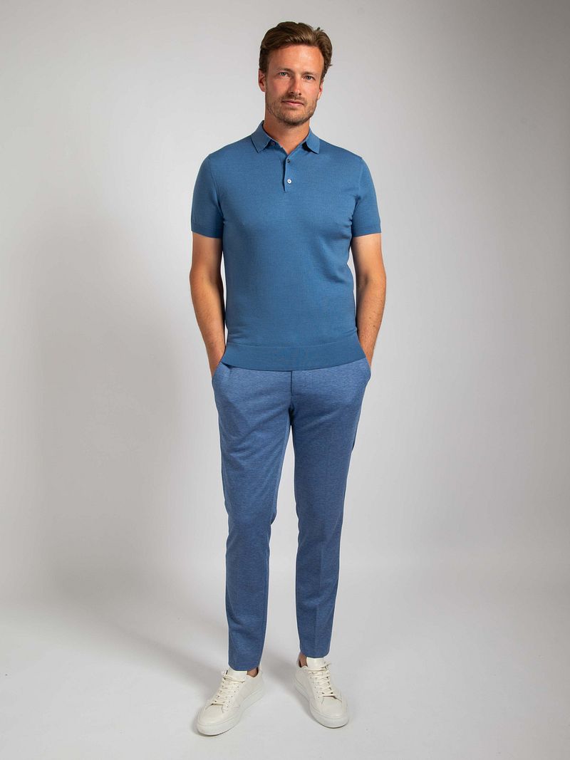 Suitable Poloshirt Merino Wolle Blau - Größe L günstig online kaufen