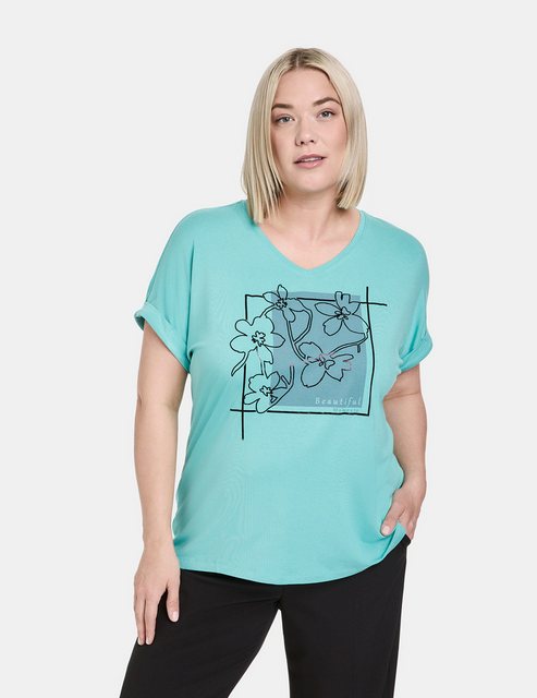 Samoon Kurzarmshirt T-Shirt mit Frontprint günstig online kaufen