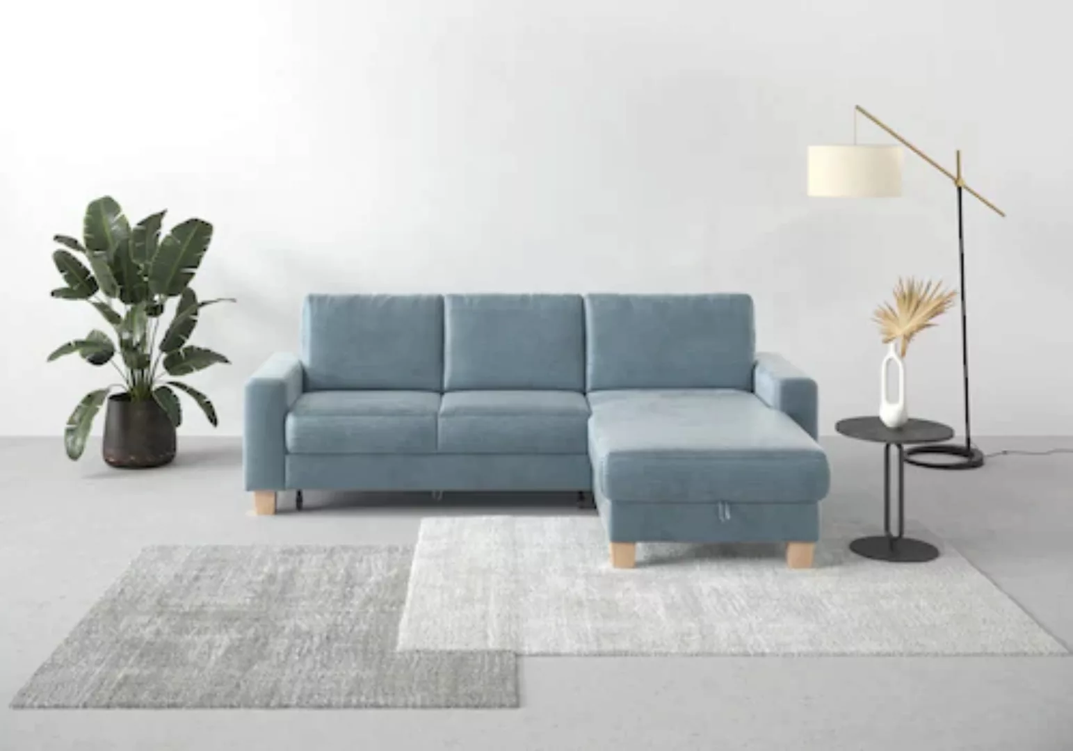 Home affaire Ecksofa »Summer L-Form«, mit Recamiere, mit oder ohne Bettfunk günstig online kaufen