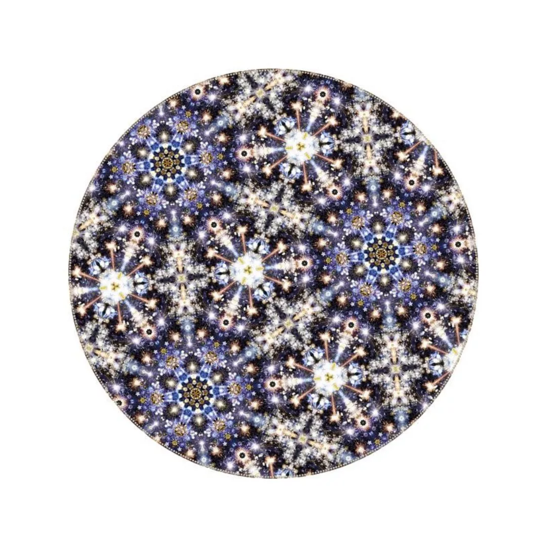 Moooi Carpets - Festival Midnight Teppich rund Ø350cm - blau/schwarz günstig online kaufen
