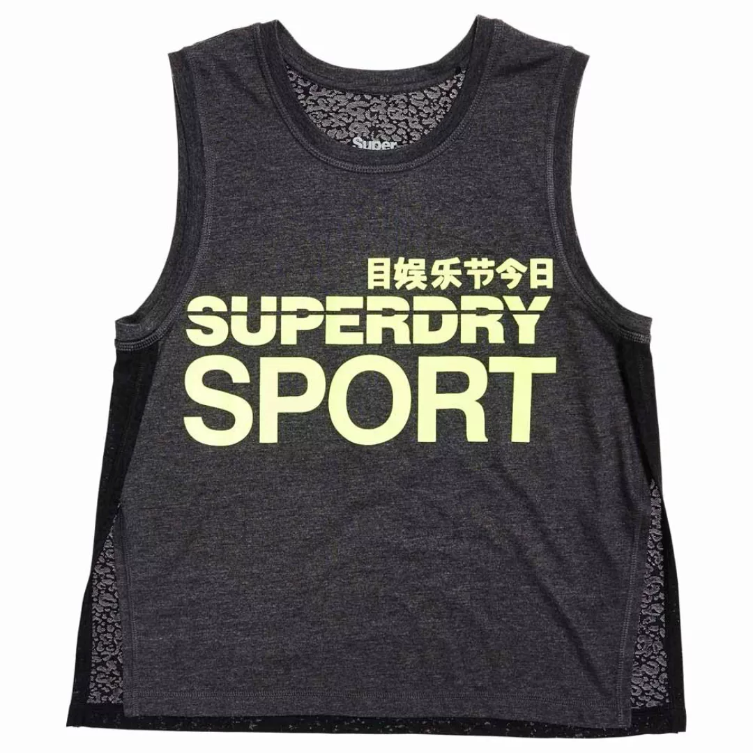 Superdry Active Loose Ärmelloses T-shirt M Black Marl günstig online kaufen