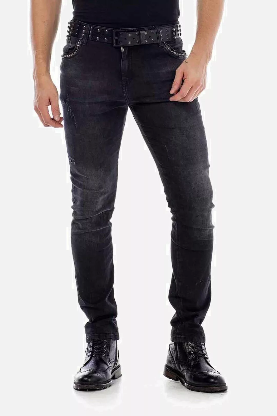 Cipo & Baxx Slim-fit-Jeans "Jeans", mit Nietendetails, CD-426 günstig online kaufen