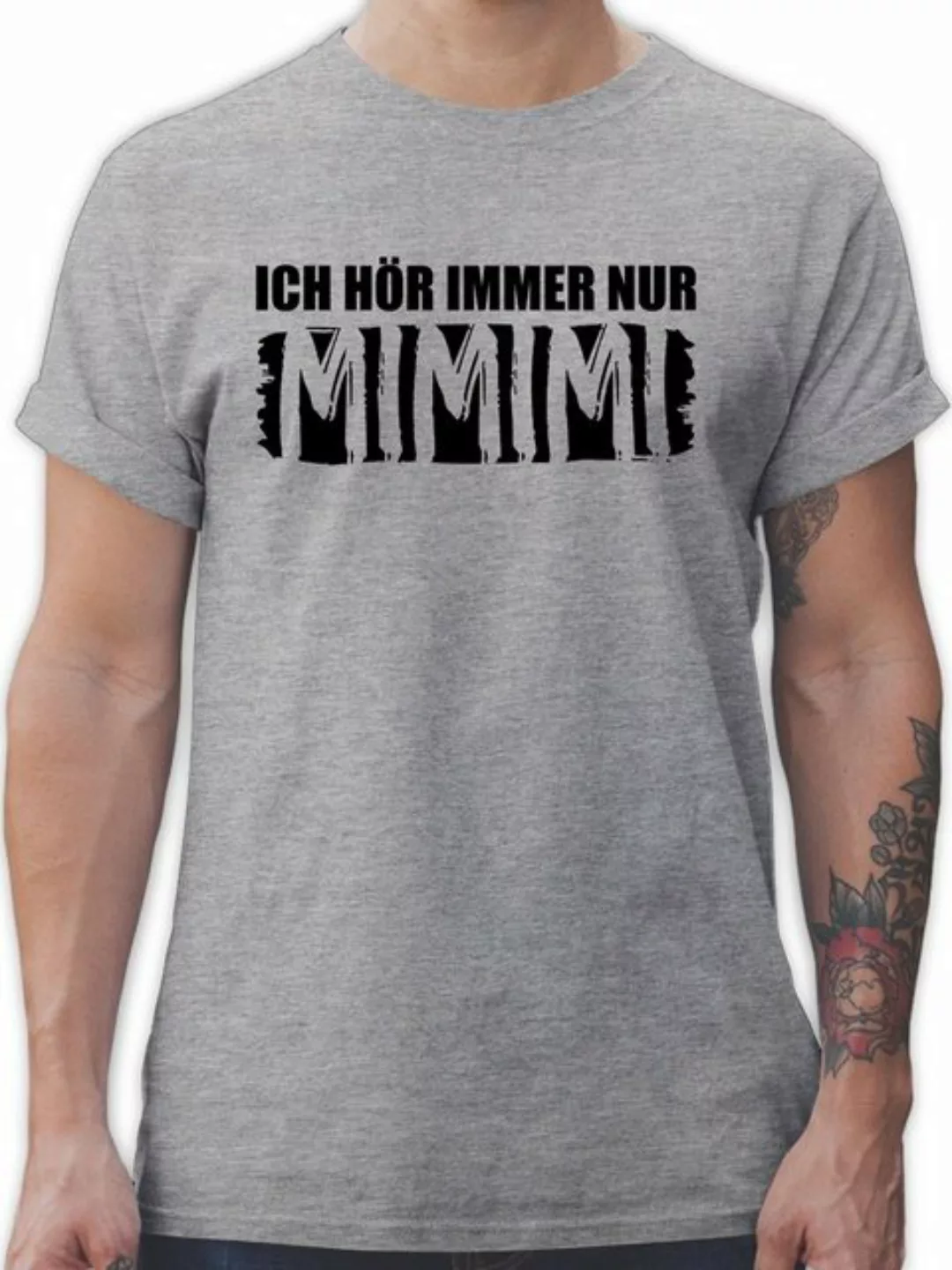 Shirtracer T-Shirt Ich höre immer nur MIMIMI - schwarz Sprüche Statement mi günstig online kaufen