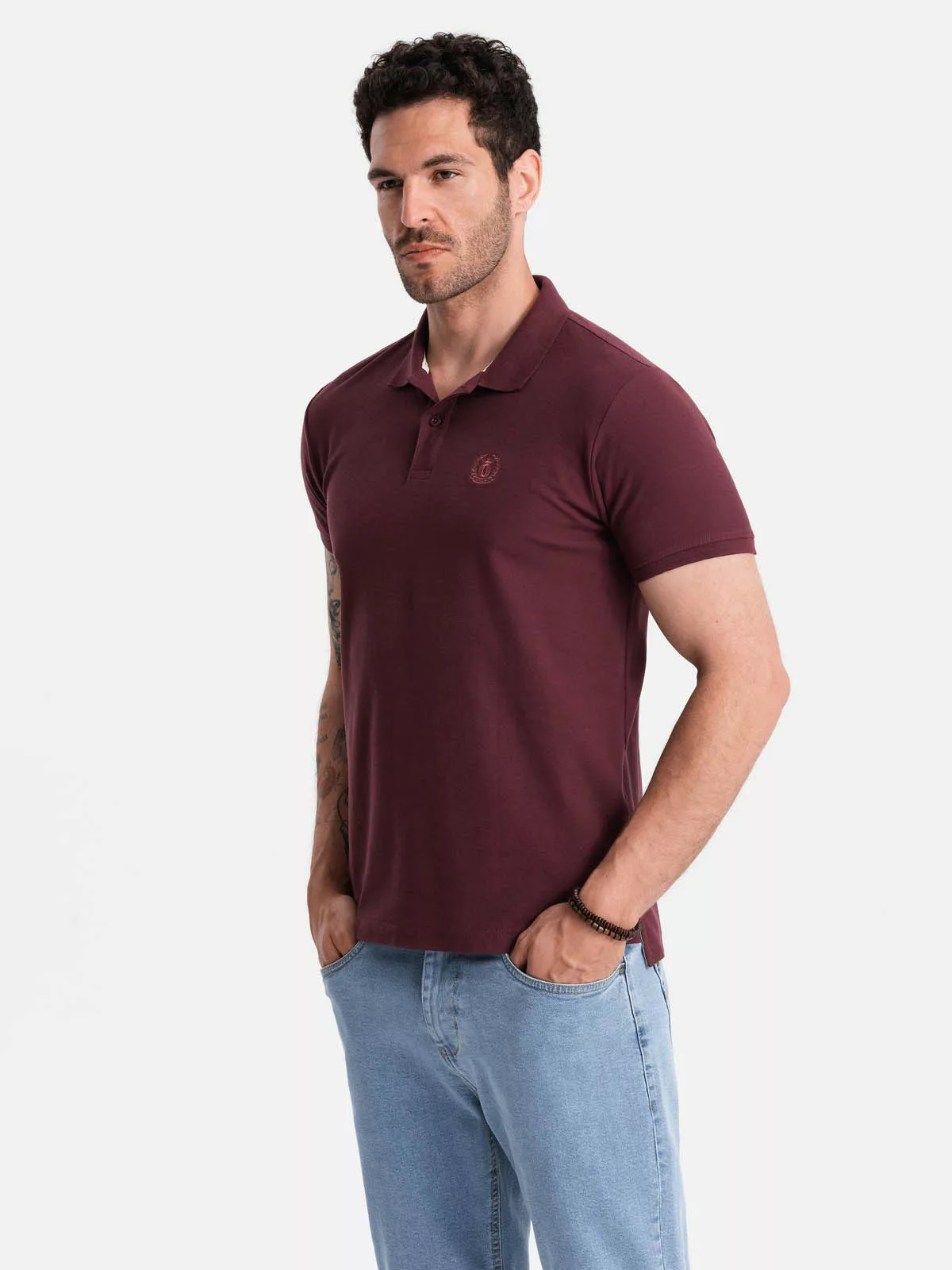 OMBRE Poloshirt Herren-Poloshirt aus Piqué-Strick BASIC günstig online kaufen