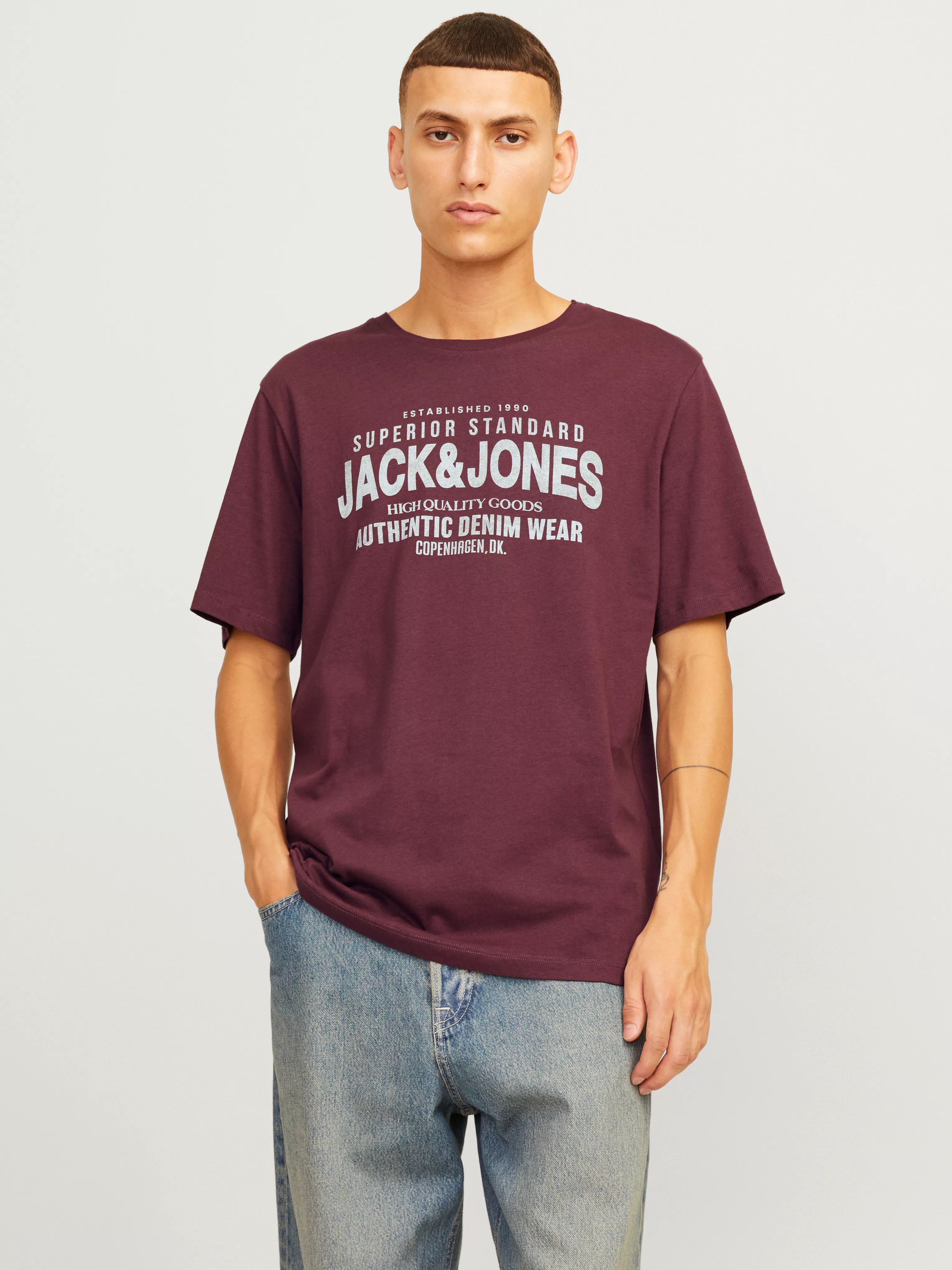 Jack & Jones Rundhalsshirt JJJEANS TEE SS O-NECK günstig online kaufen