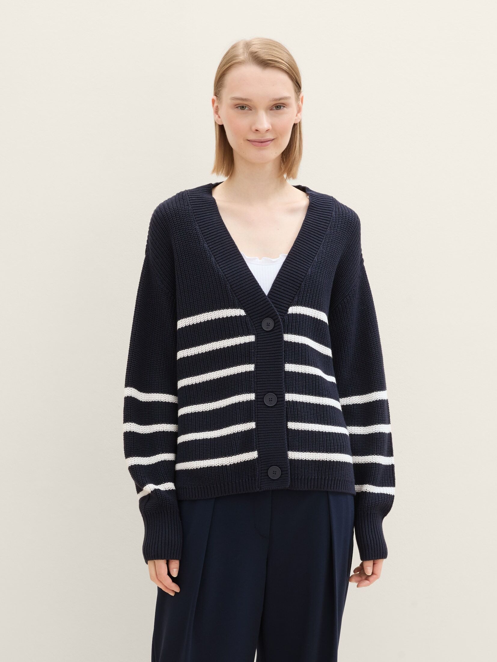 TOM TAILOR Denim Cardigan mit Strickstruktur günstig online kaufen