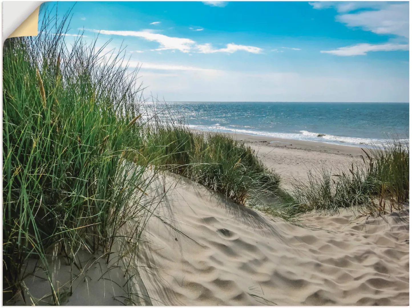 Artland Wandbild "Dünenlandschaft im Sommer an der Nordsee", Strand, (1 St. günstig online kaufen