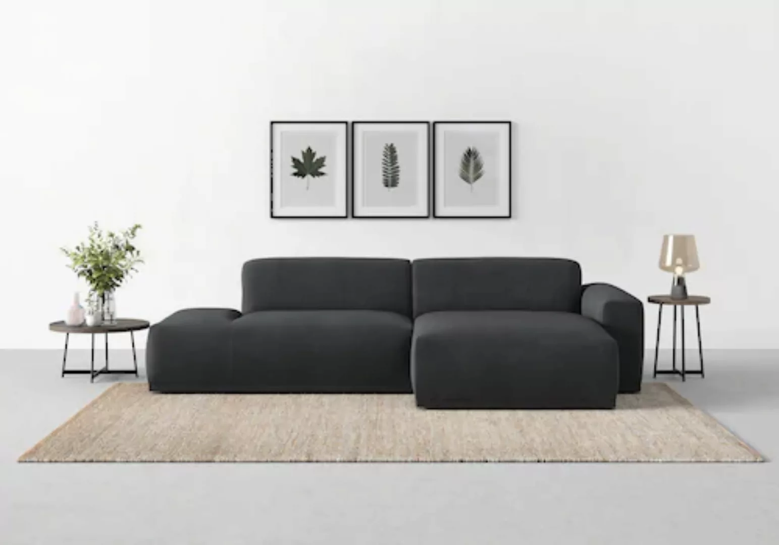 TRENDMANUFAKTUR Ecksofa Braga, aus 2 Teilen, moderner Cord-Stoff günstig online kaufen