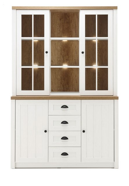 Furn.Design Buffet Seyne (Buffetschrank in Pinie weiß und Eiche hell, 130 x günstig online kaufen