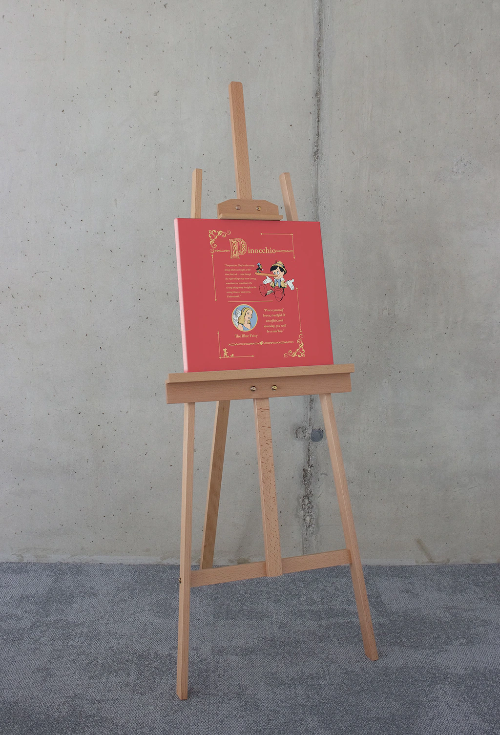 Komar Leinwandbild »Keilrahmenbild - Pinocchio Vice Versa - Größe 40 x 40 c günstig online kaufen