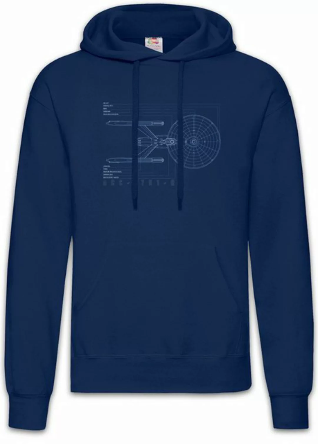 Urban Backwoods Hoodie Blueprint U.S.S. Federation Herren Hoodie Star SciFi günstig online kaufen