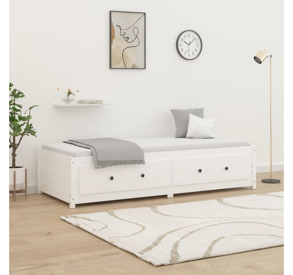 vidaXL Gästebett Gästebett Tagesbett Weiß 90x200 cm Massivholz Kiefer Bett günstig online kaufen