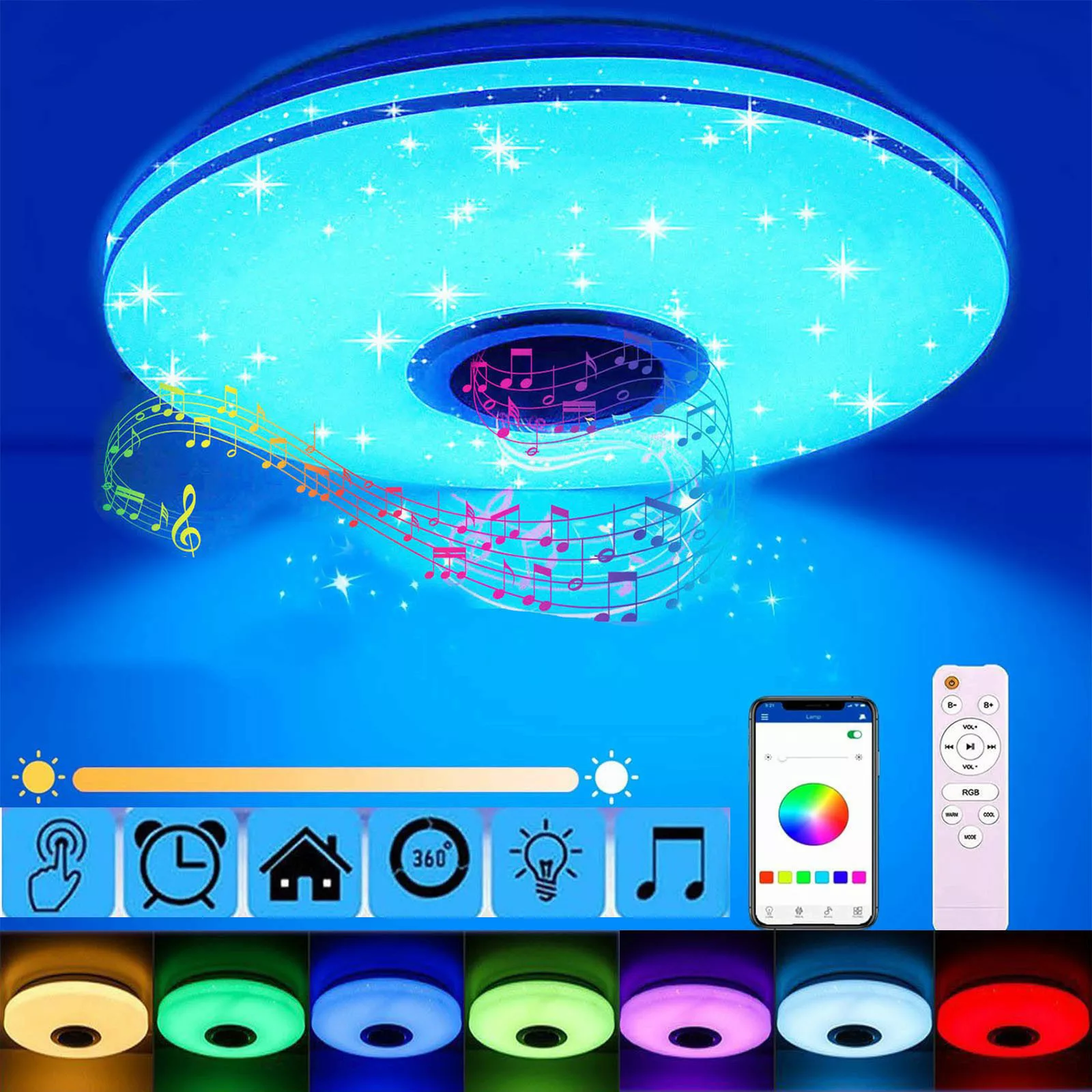 oyajia Deckenleuchte LED Deckenlampe mit Bluetooth günstig online kaufen