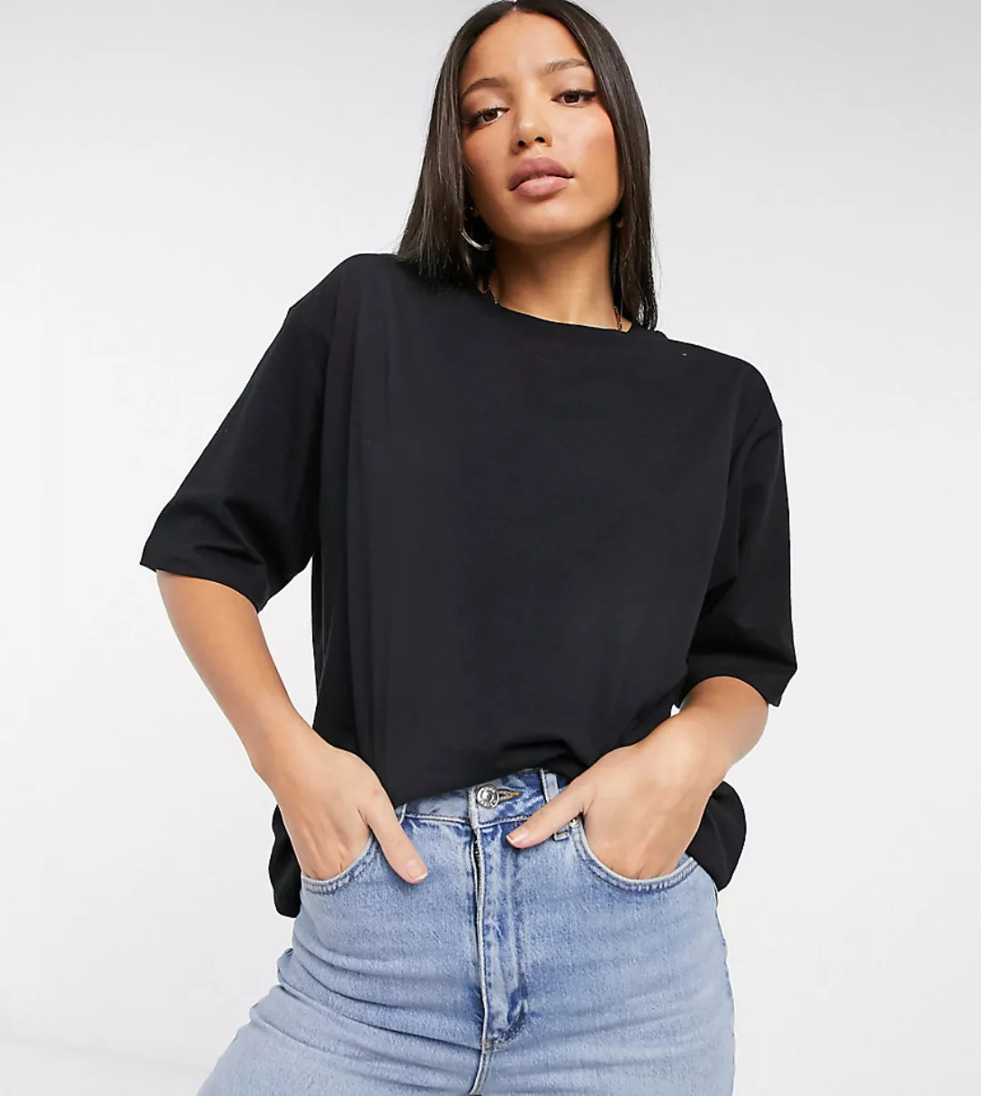 ASOS DESIGN Tall – Ultimate – Schwarzes Oversize-T-Shirt günstig online kaufen