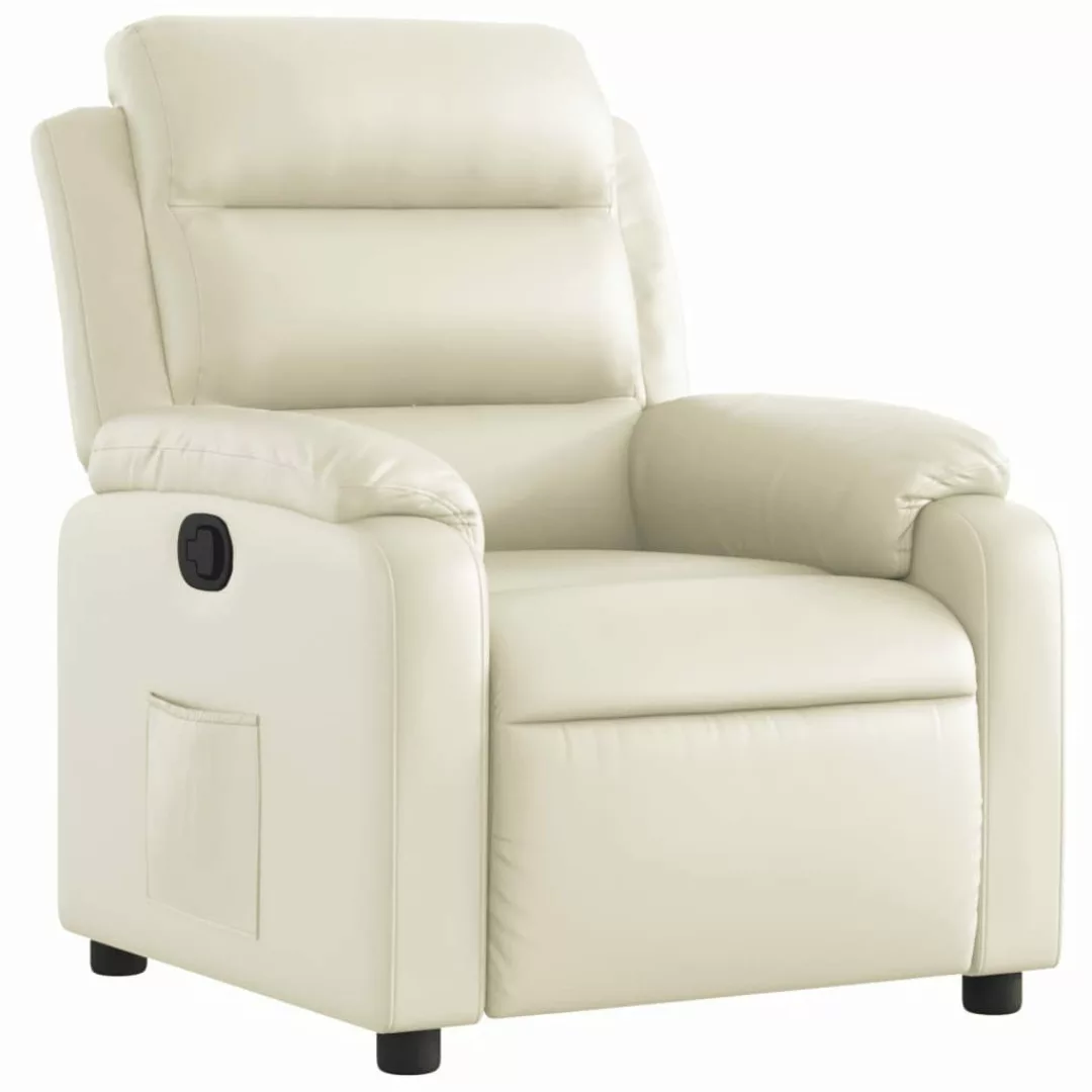 vidaXL Sessel Relaxsessel Creme Kunstleder (1-St) günstig online kaufen