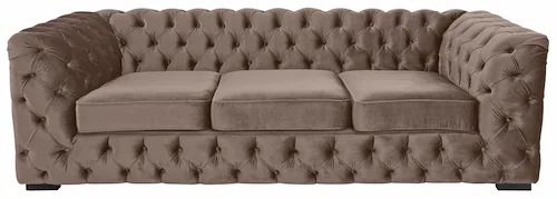 Home affaire Chesterfield-Sofa »Kalina«, klassische Chesterfield-Knopfheftu günstig online kaufen