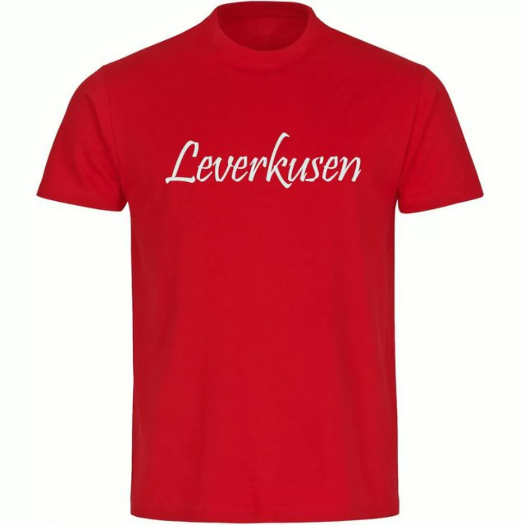 multifanshop T-Shirt Herren Leverkusen - Schriftzug - Männer günstig online kaufen