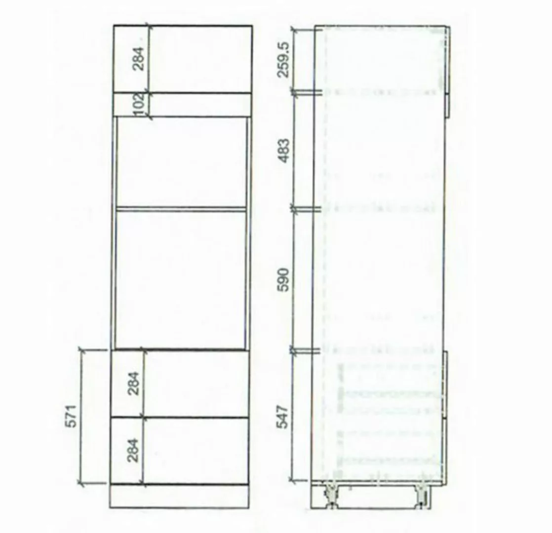 Feldmann-Wohnen Backofenumbauschrank Platinium (Platinium, 1-St) 60cm Front günstig online kaufen