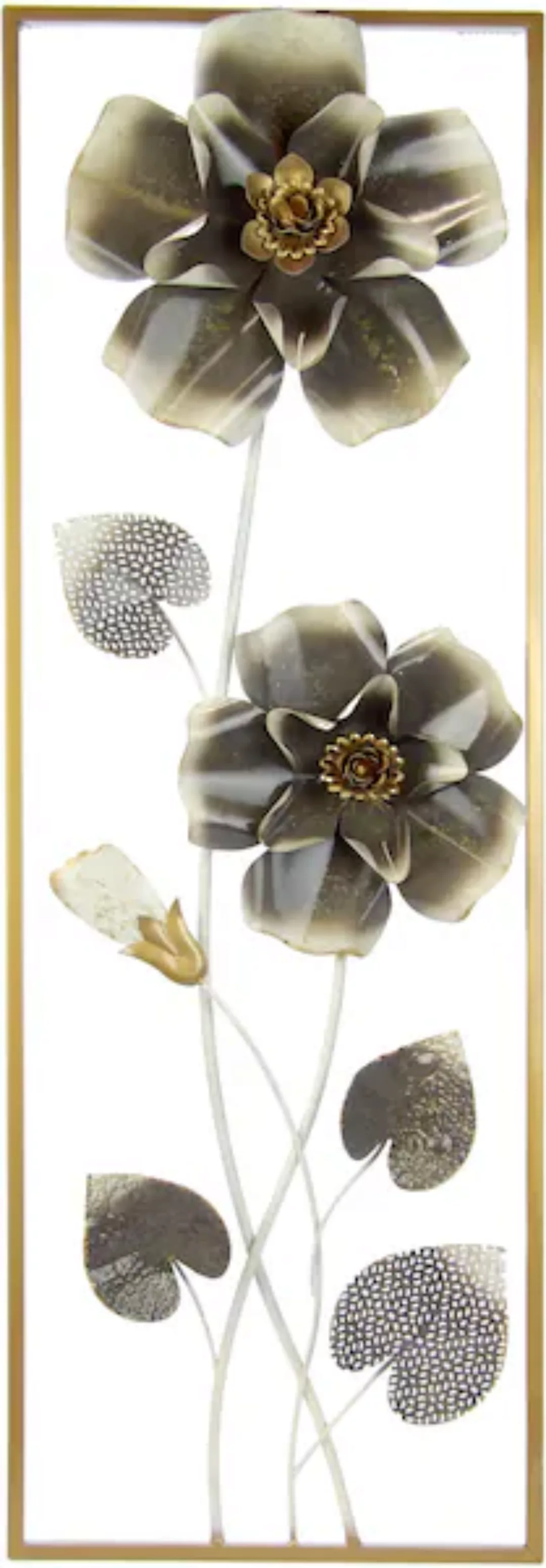 I.GE.A. Wandbild »Metallbild Blumen«, Wanddeko, Metall, Wandskulptur günstig online kaufen