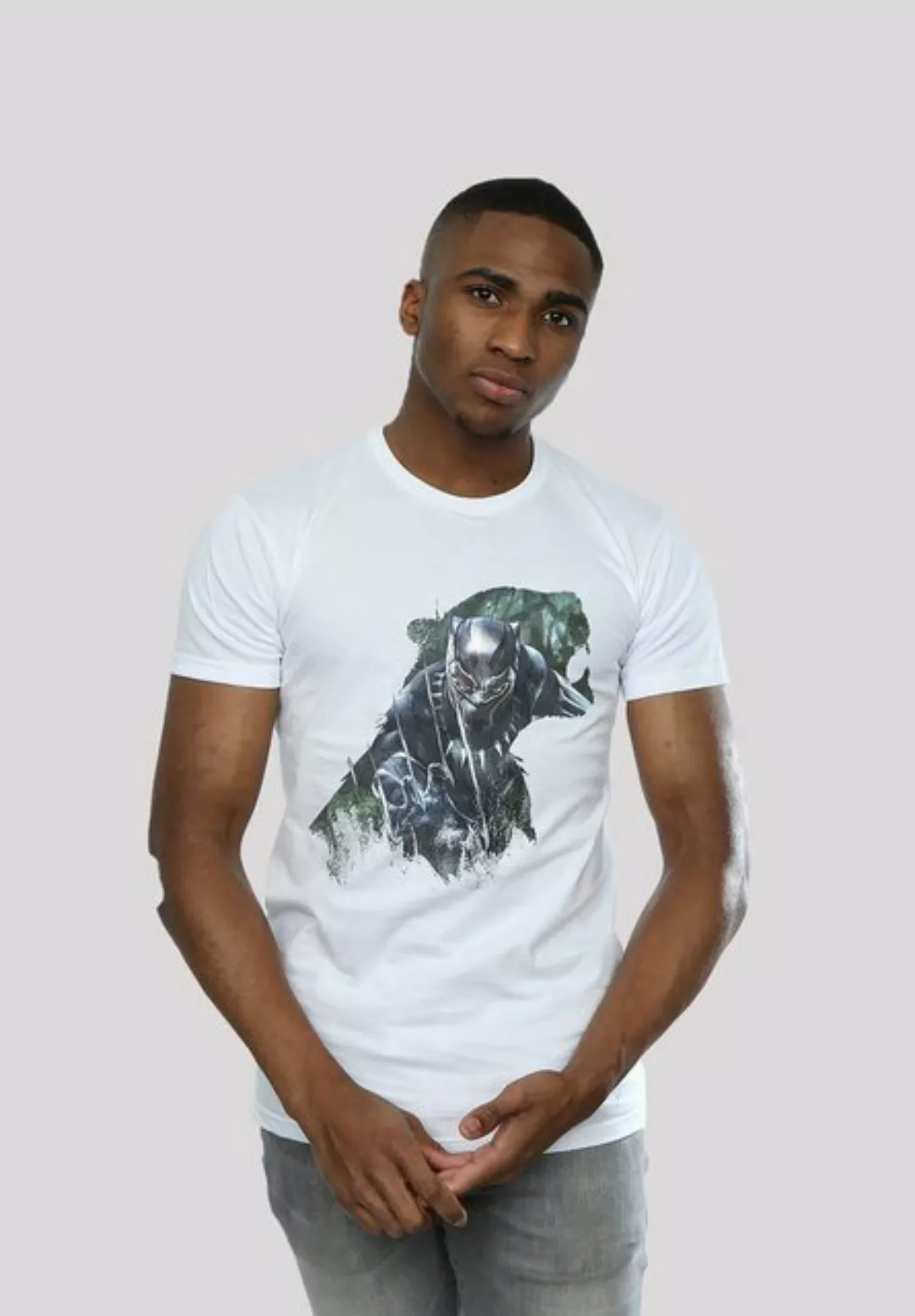 F4NT4STIC T-Shirt Marvel Black Panther Wild Sillhouette Print günstig online kaufen