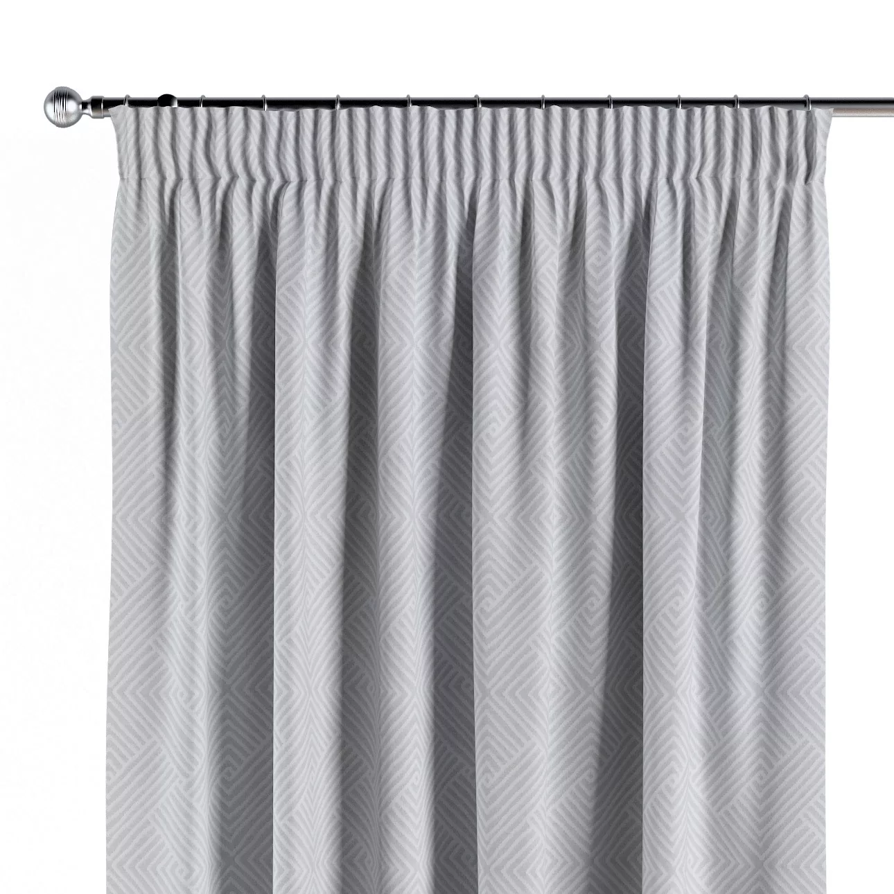 Vorhang mit Kräuselband, grau-weiß, Sunny (143-43) günstig online kaufen