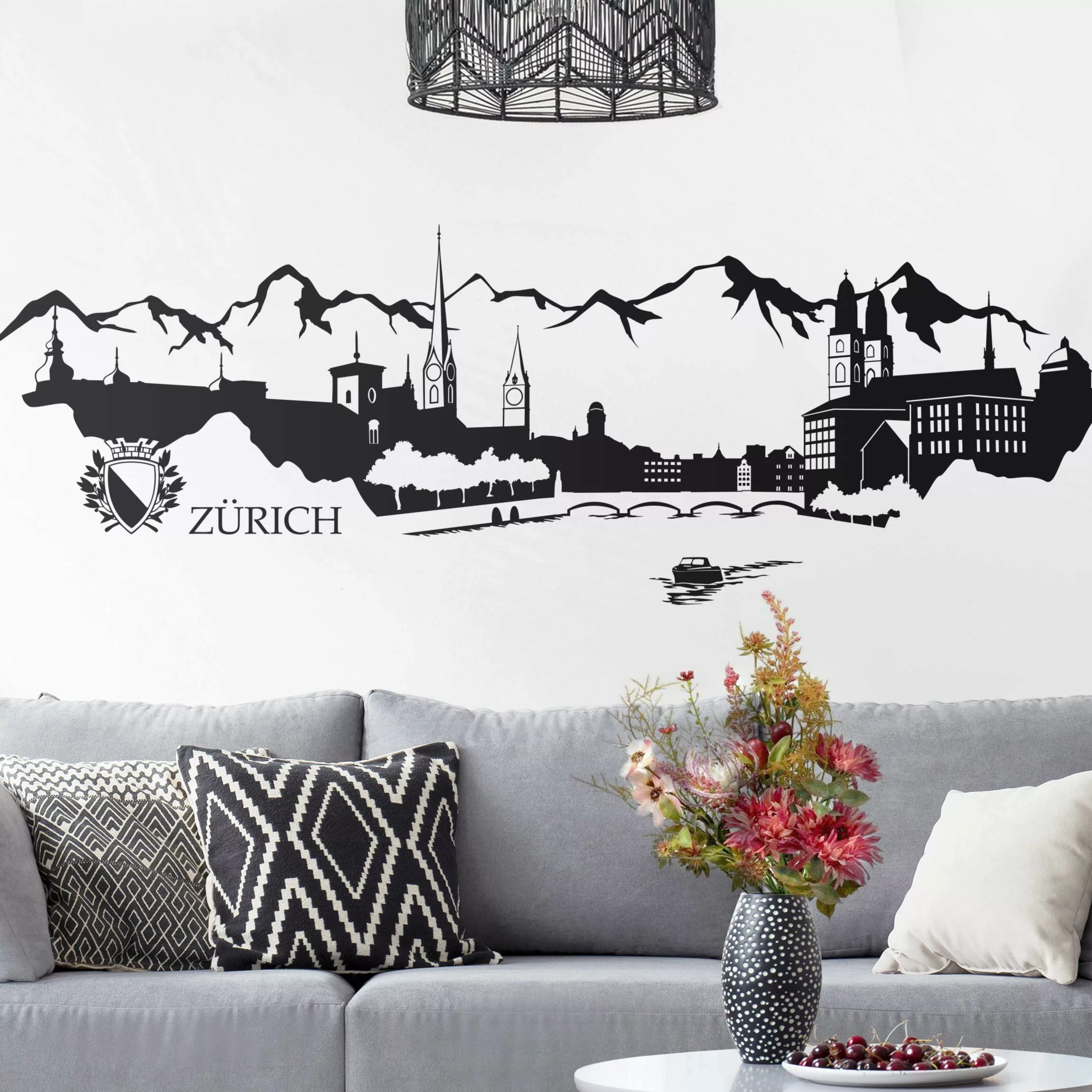 Wandtattoo Architektur & Skyline No.RS3 Skyline Zürich günstig online kaufen