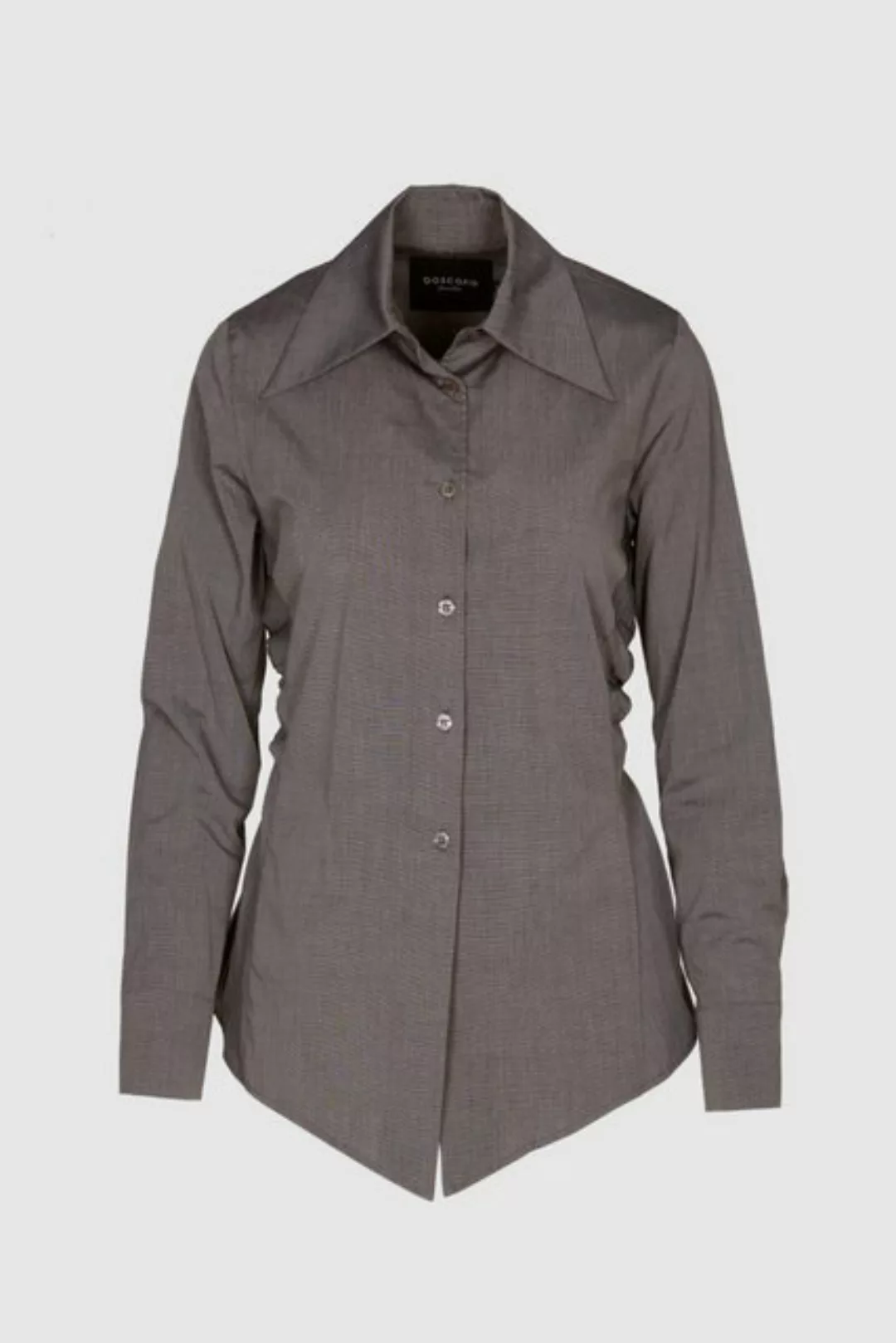 Boscana Hemdbluse Bluse aus Baumwolle in Grau Melange, Rosa, Weiß günstig online kaufen