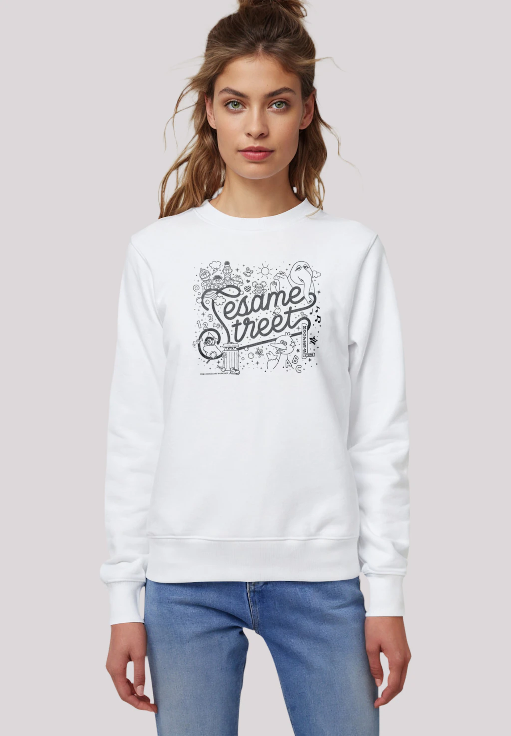 F4NT4STIC Sweatshirt "Sesamstraße Collage Black & White", Premium Qualität, günstig online kaufen