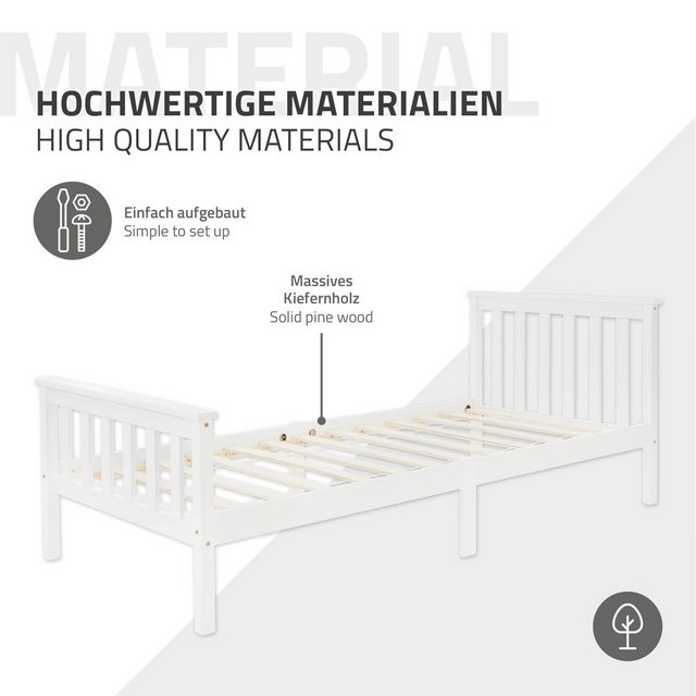 ML-DESIGN Bettgestell Holz Tagesbett, Jugend Einzelbett mit Kopf- & Fußteil günstig online kaufen