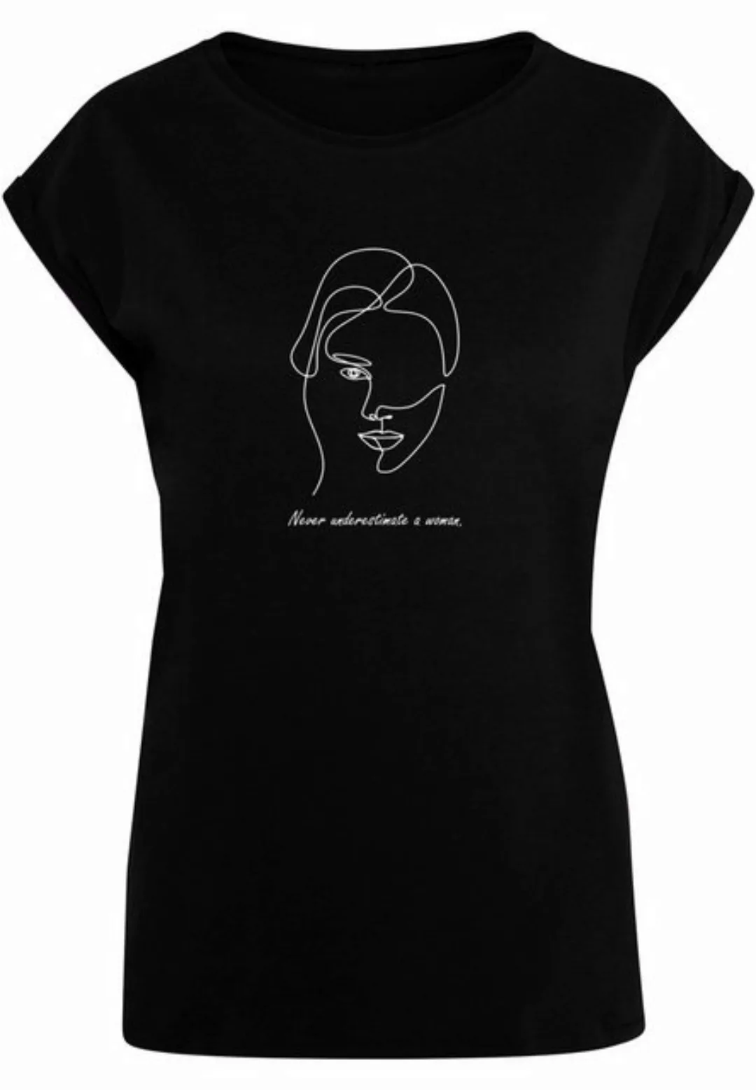 Merchcode T-Shirt Merchcode Damen Ladies WD - Woman Figure Extended Shoulde günstig online kaufen