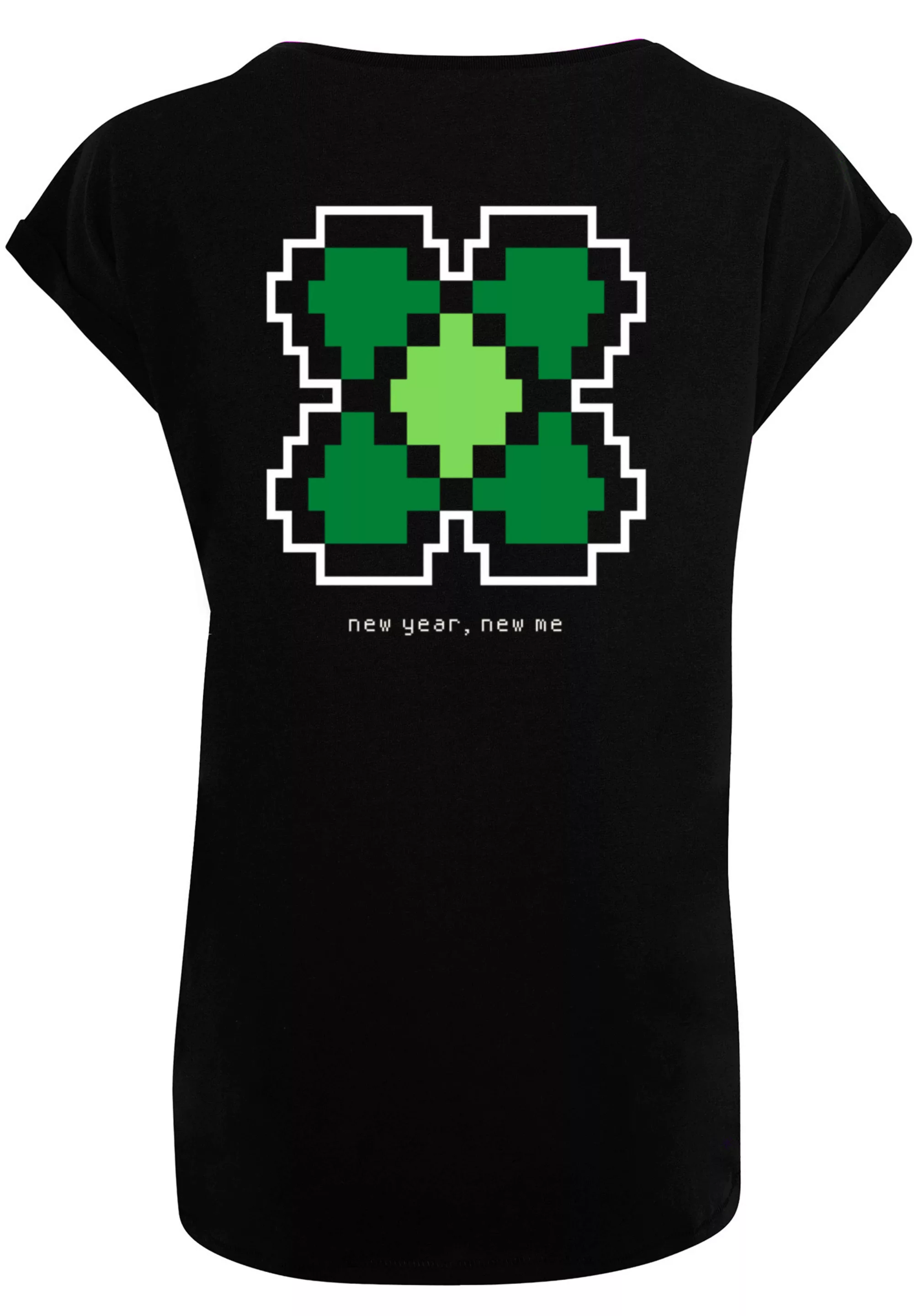 F4NT4STIC T-Shirt "Silvester Happy New Year Pixel Kleeblatt", Print günstig online kaufen